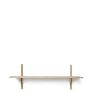 Sector Shelf - Single - Wide - Natural Oak/Brass Ferm Living - COM