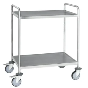 Fully Welded Stainless Steel Trolley – 2 Levels – C3 – 650 × 440 × 1010 mm