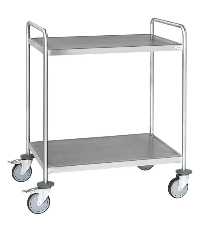 Fully Welded Stainless Steel Trolley – 2 Levels – C3 – 650 × 440 × 1010 mm