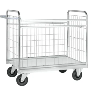Galvanised Parcel Trolley Removable Side Panels – 300kg Capacity