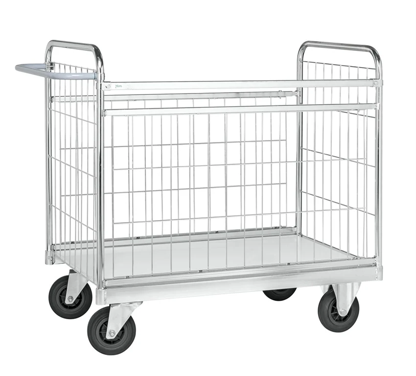 Galvanised Parcel Trolley Removable Side Panels – 300kg Capacity