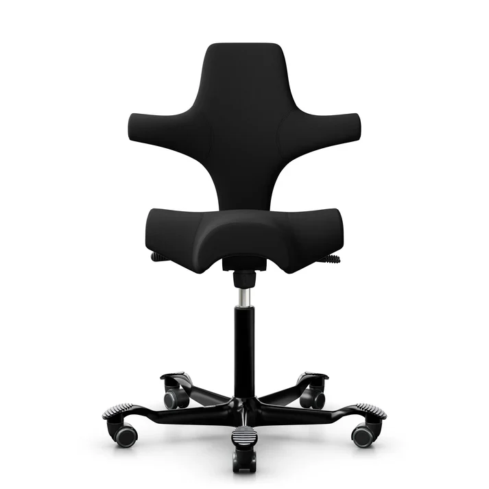 HÅG Capisco 8106 - EXR009 Noir / Noir / 200 mm / Roulettes pour sol dur