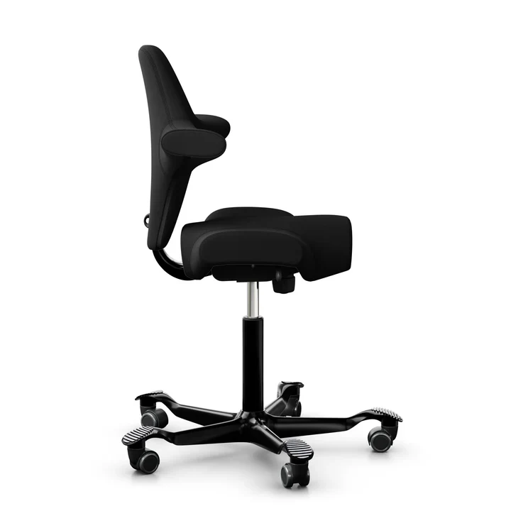HÅG Capisco 8106 - EXR009 Noir / Noir / 200 mm / Roulettes pour sol dur