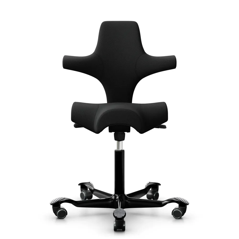HÅG Capisco 8106 - SC60999 Noir / Noir / 200 mm / Roulettes pour sol dur