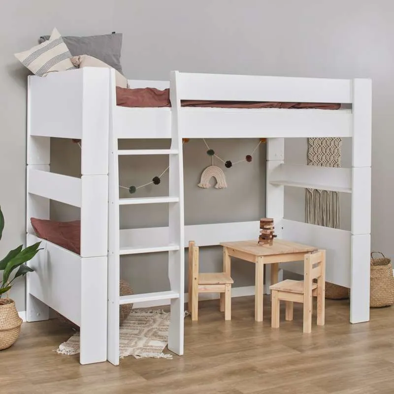Hoppekids PUR - Lit mezzanine - 90x200 cm - Blanc