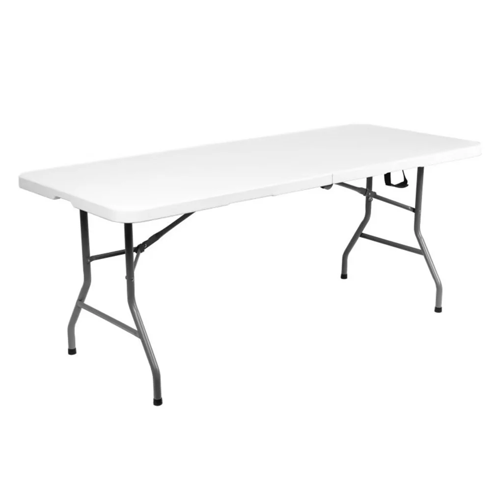 Table Pliante de réception plateau 4.5cm et pieds pliants 183cm Blanc Interouge