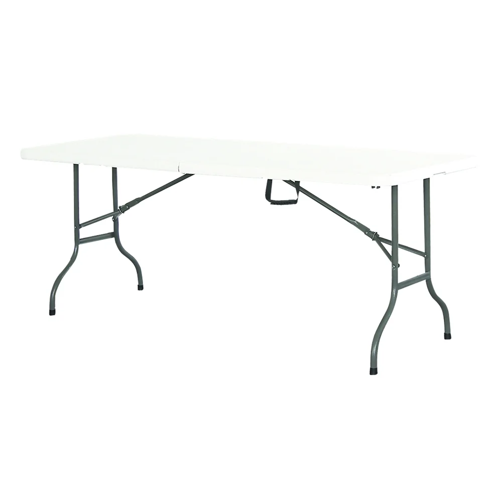 Table Pliante de réception plateau 4.5cm et pieds pliants 183cm Blanc Interouge
