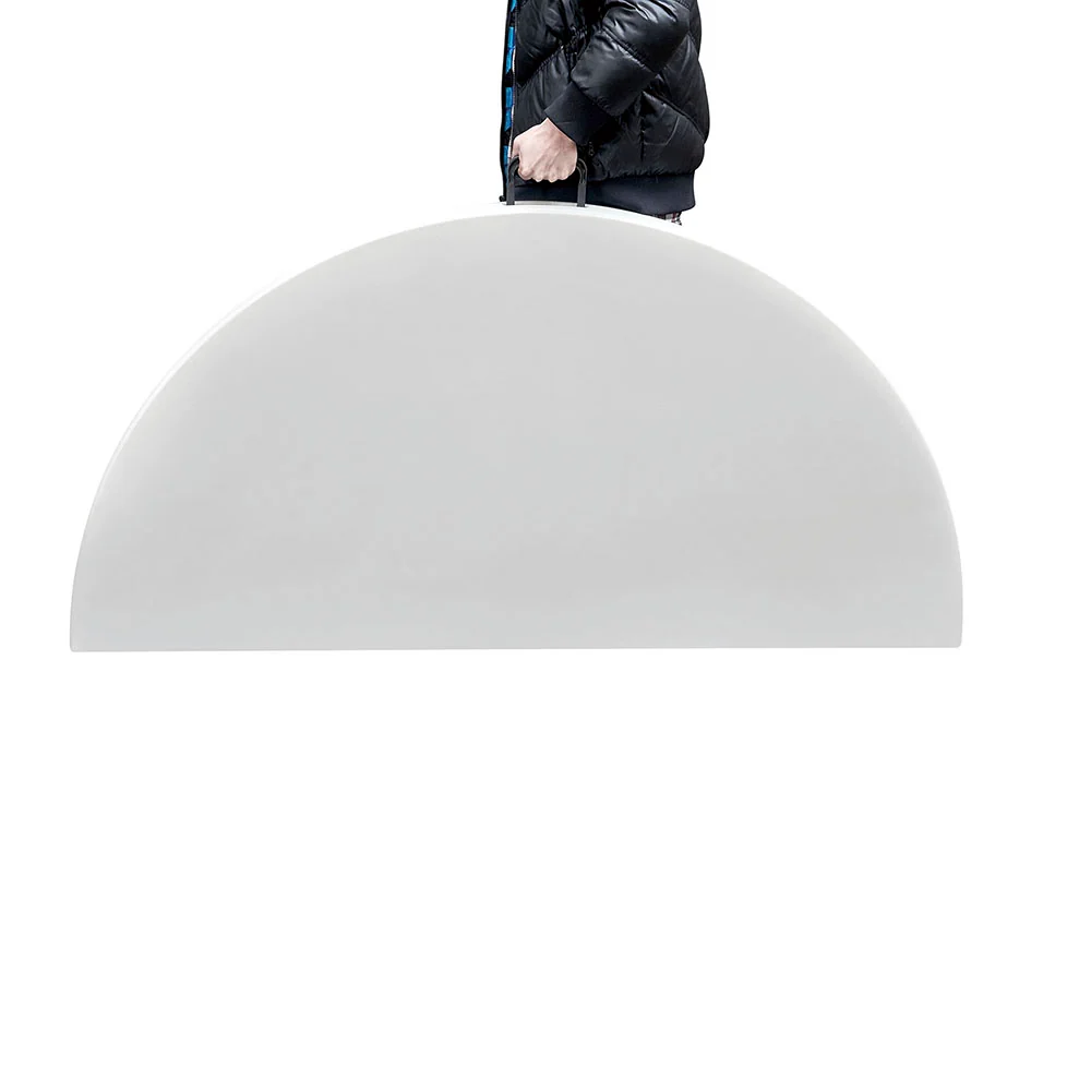 Table pliante de réception plateau rond pliable dia. 180cm Blanc Interouge