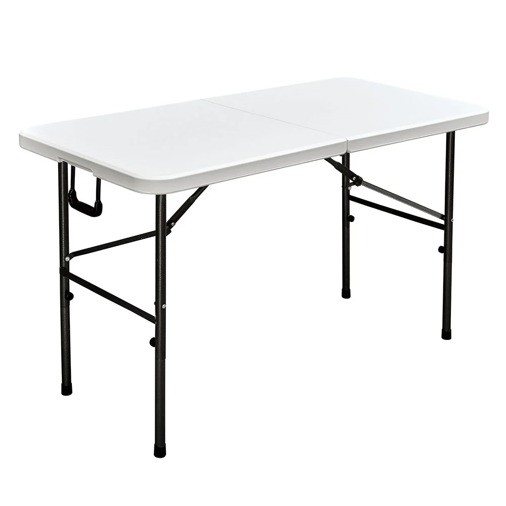Table de réception pliante 122cm Blanc plateau pliable - 4 places Interouge