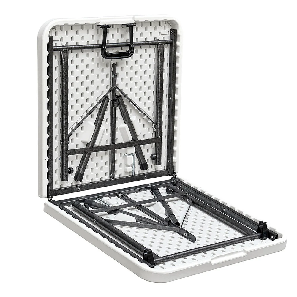 Table de réception pliante 122cm Blanc plateau pliable - 4 places Interouge