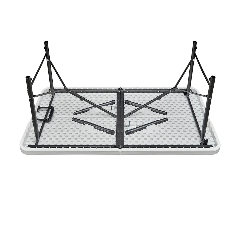 Table de réception pliante 122cm Blanc plateau pliable - 4 places Interouge