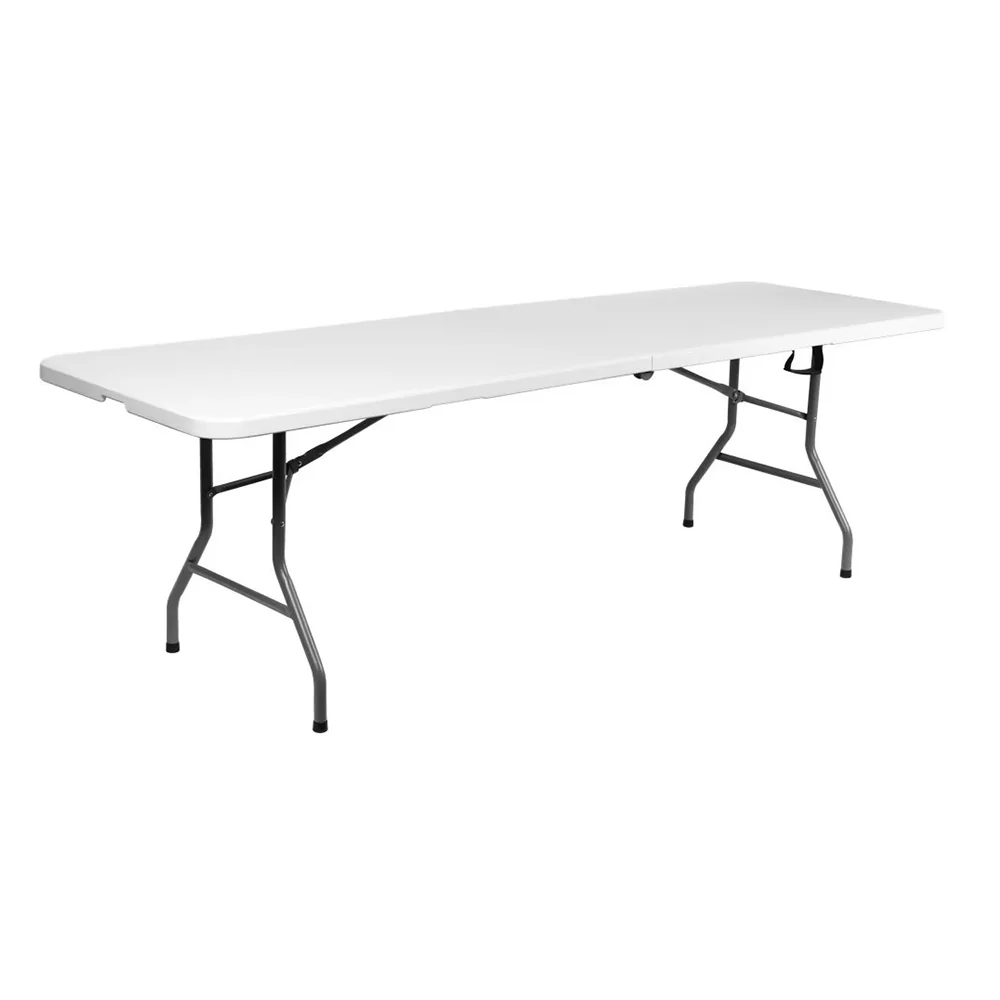 Table de réception pliante 244cm Blanc plateau pliable - 10 places Interouge