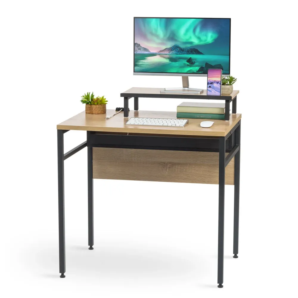 Bureau d'ordinateur avec support d'écran et gestion des câbles IRIS USA, Inc.