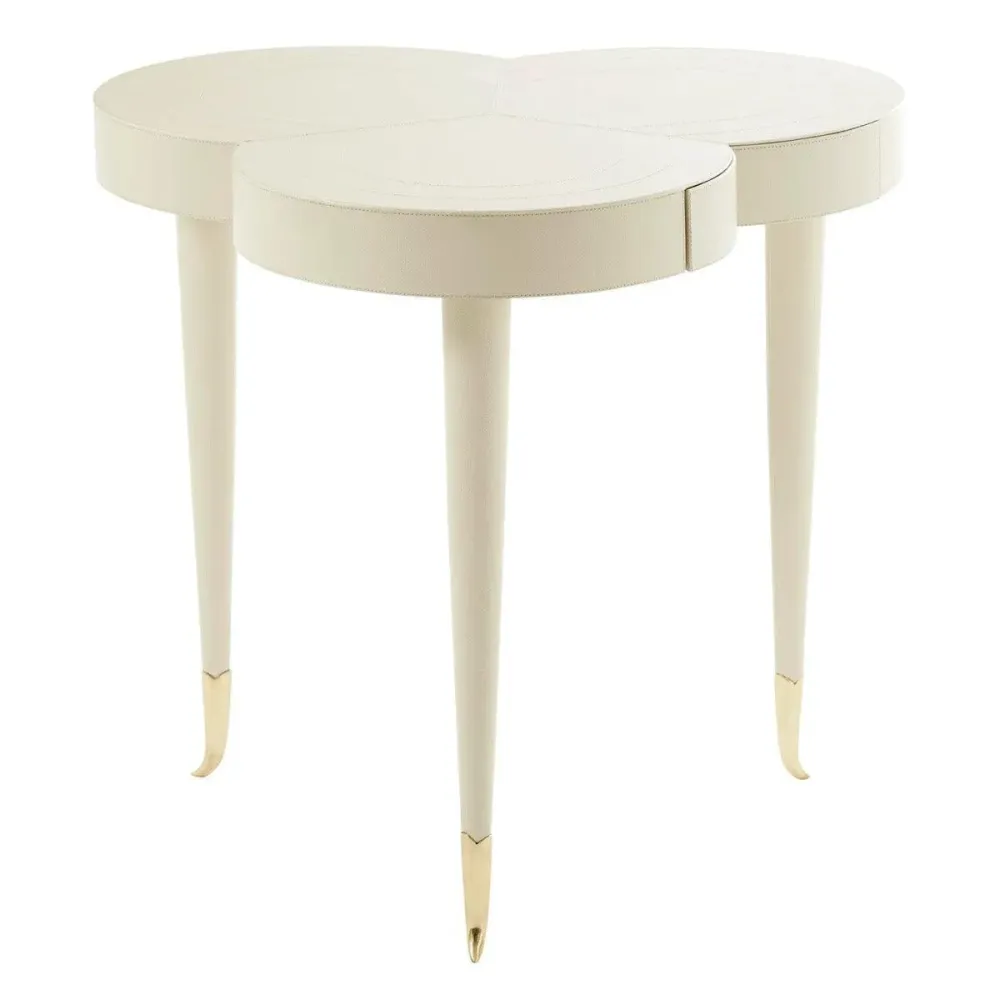 Jonathan Adler Bureau Revêtu De Cuir Flow | Ivory