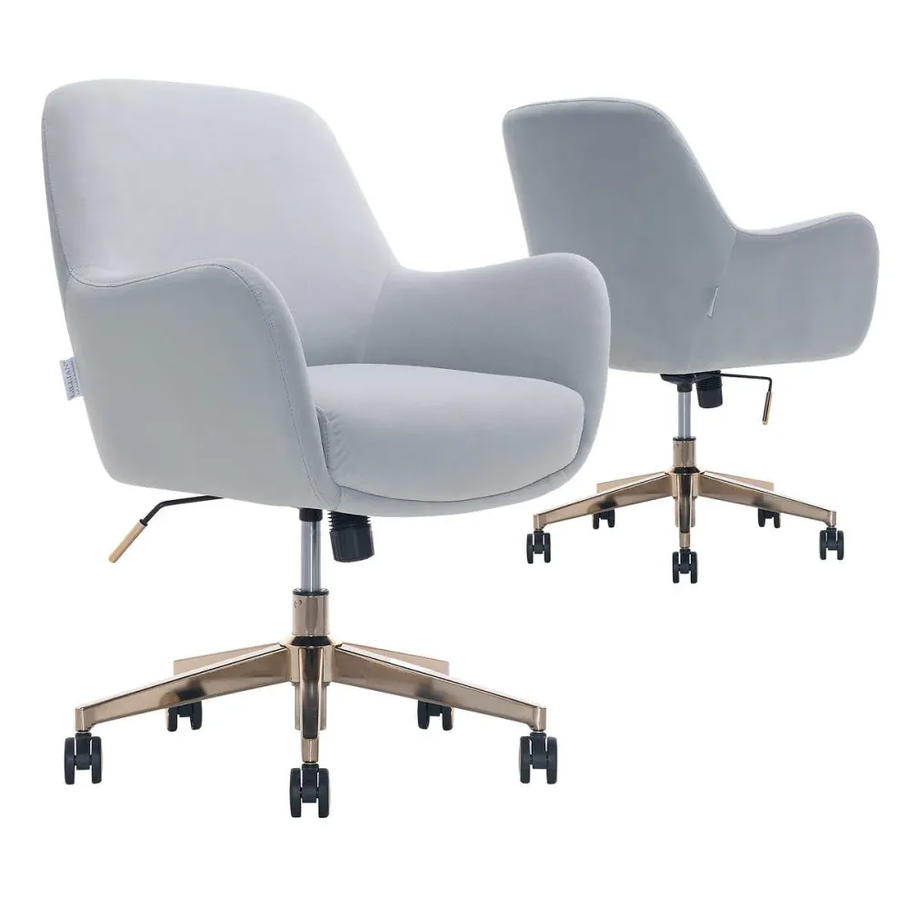 Lillian August Elyse - Fauteuil de bureau en tissu en velours