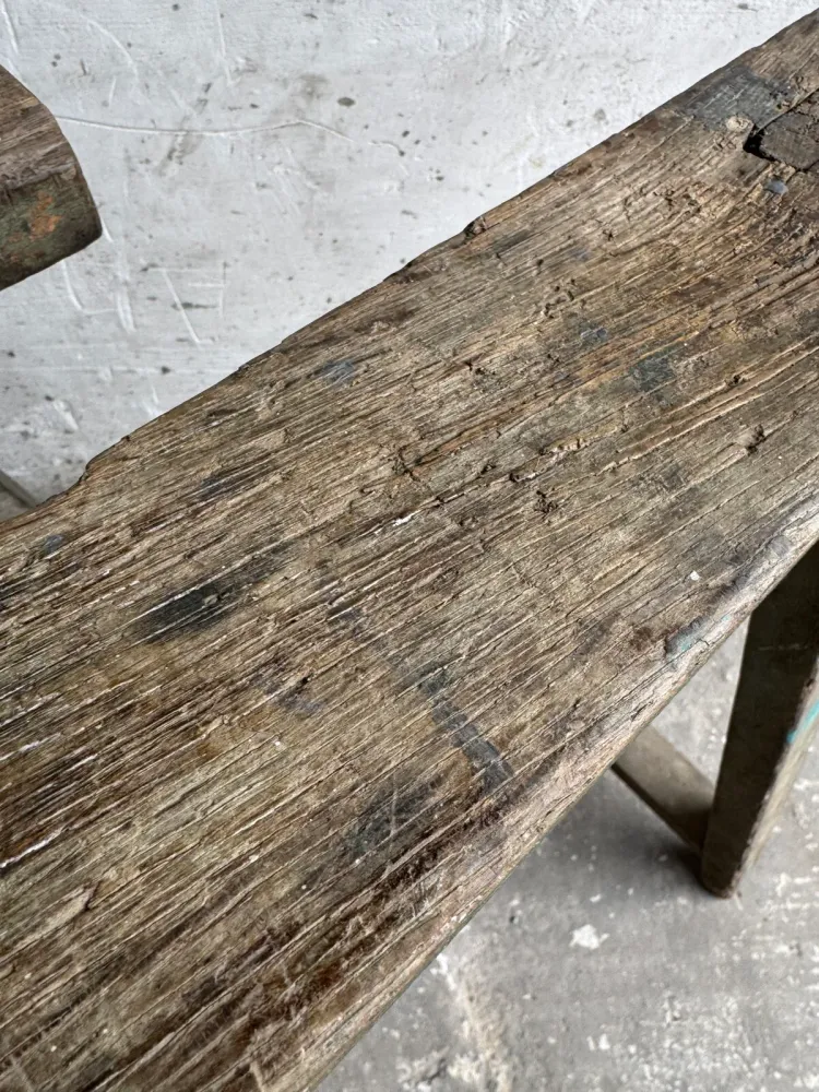 Lot de 2 tréteaux industriels en bois – années 40