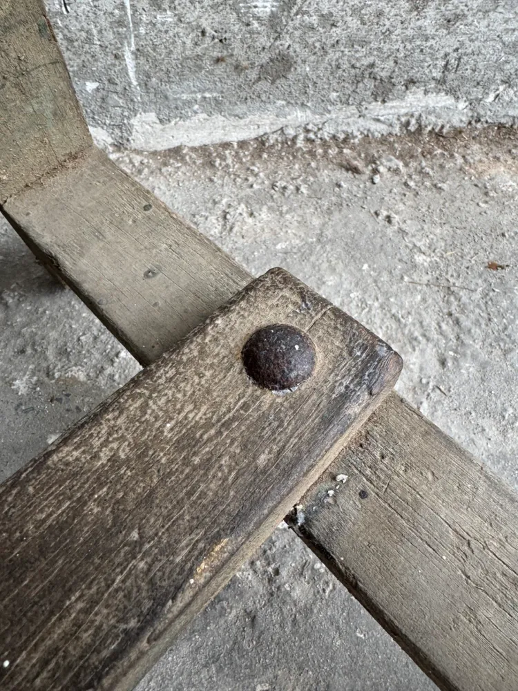 Lot de 2 tréteaux industriels en bois – années 40