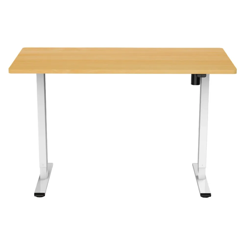 Lykke Bureau électrique M100, blanc/chêne, 120 x 60 cm