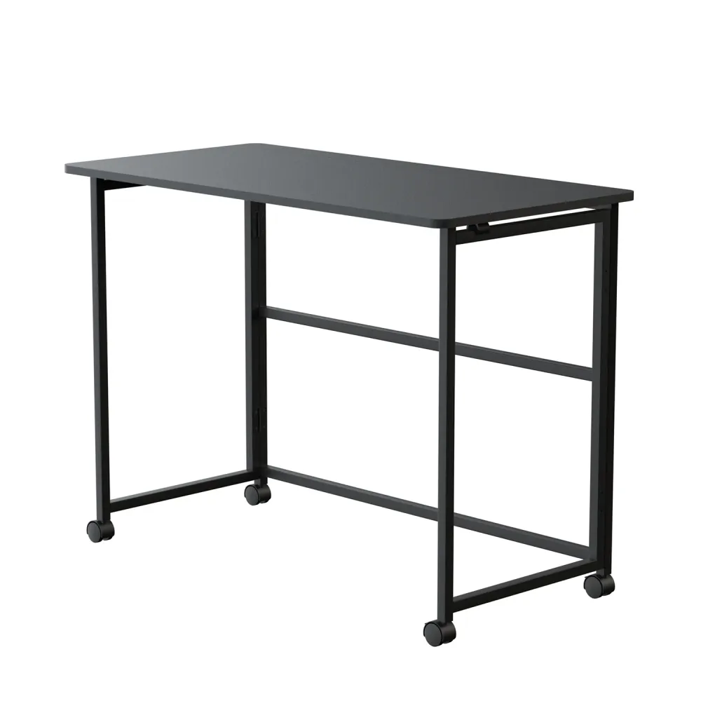 Maclean table pliante, noire, mobile, plateau 100x50cm, max. 50kg, MC-1250 B