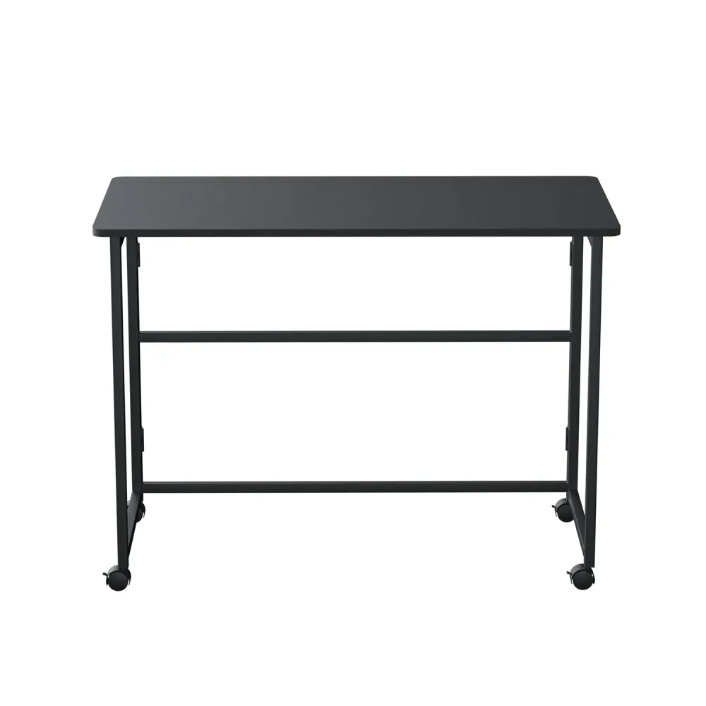Maclean table pliante, noire, mobile, plateau 100x50cm, max. 50kg, MC-1250 B