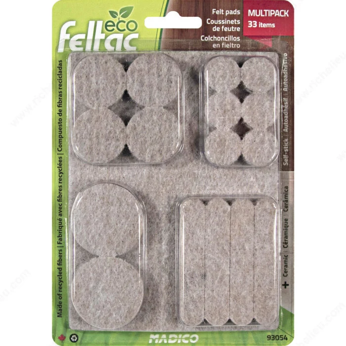 ECO FELTAC® - Coussinets de feutre beiges Madico