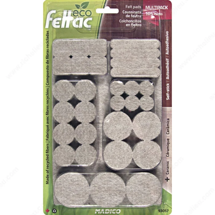 ECO FELTAC® - Coussinets de feutre beiges Madico
