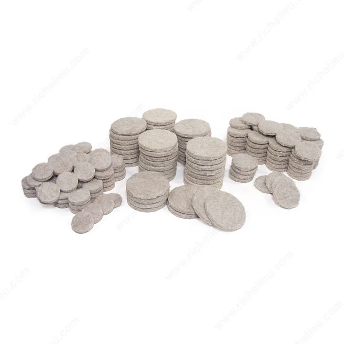 ECO FELTAC® - Coussinets de feutre beiges - Ensembles bonis et multiples,ronds Madico