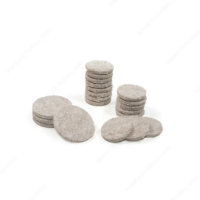 ECO FELTAC® - Coussinets de feutre beiges - Ensembles bonis et multiples,ronds Madico