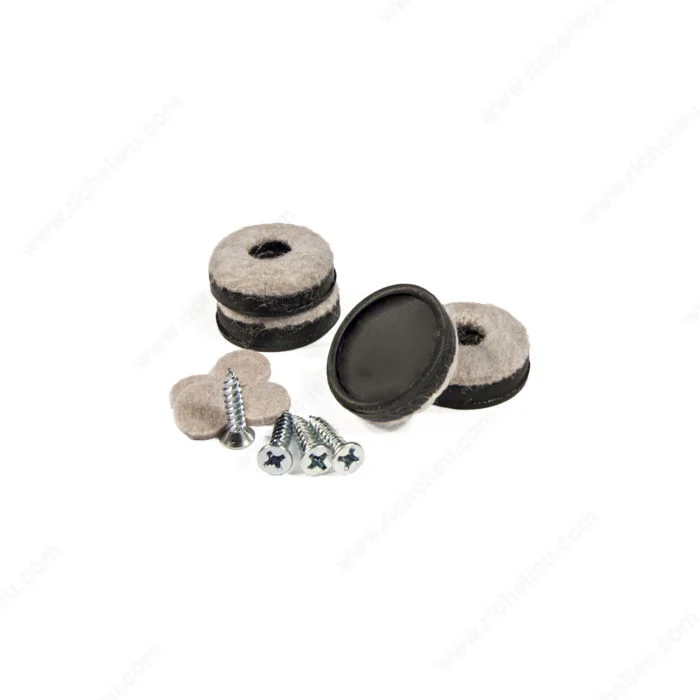 Feutres ronds sur coussinets robustes en vinyle pour meubles SUPER FELTAC® - 4 unités Madico