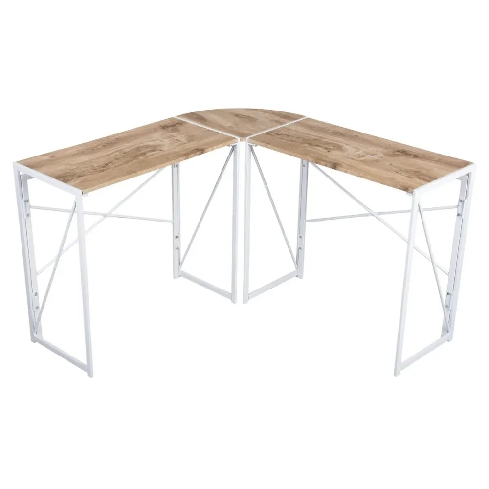 Albertin - Bureau d'ordinateur moderne/contemporain en forme de L avec cadre en métal Magasins Hart | Hart Stores