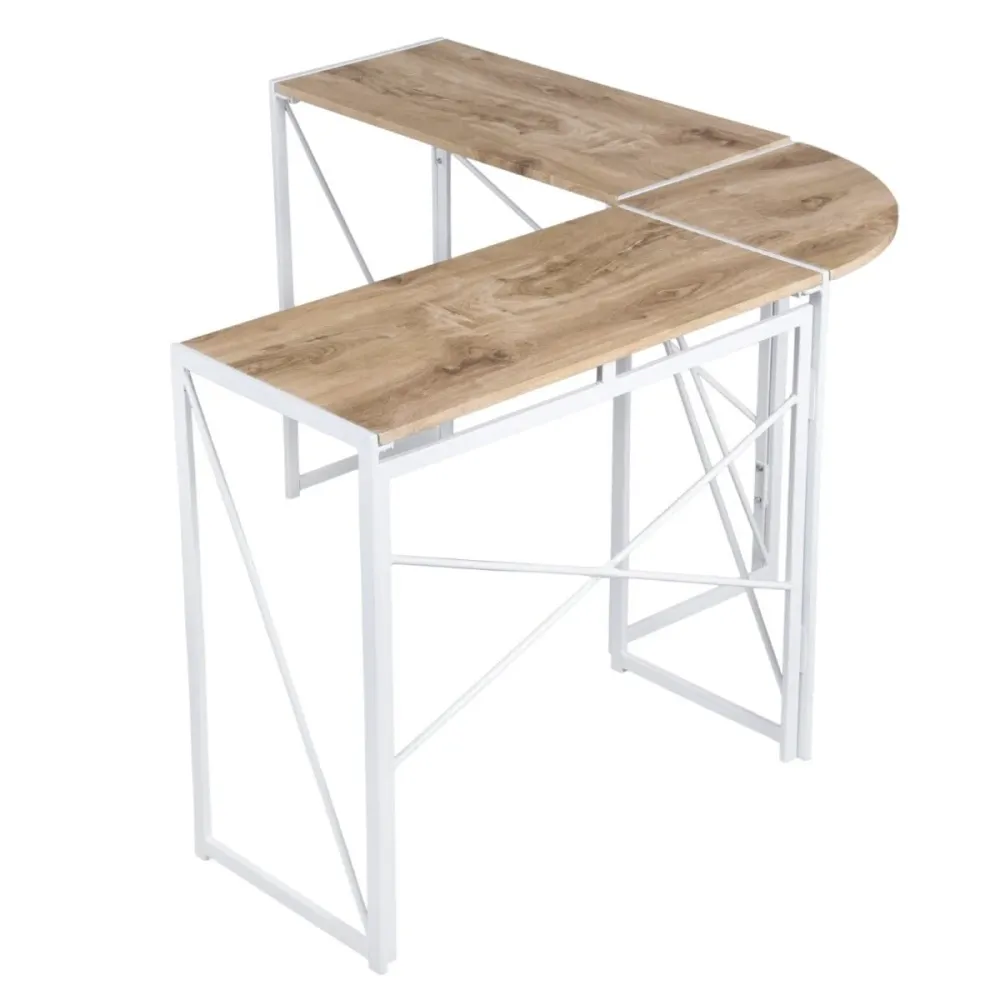 Albertin - Bureau d'ordinateur moderne/contemporain en forme de L avec cadre en métal Magasins Hart | Hart Stores