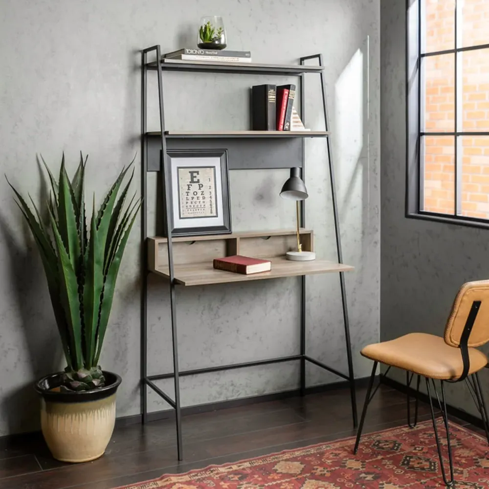 Arlo - Ordinateur échelle en bois Gris Magasins Hart | Hart Stores