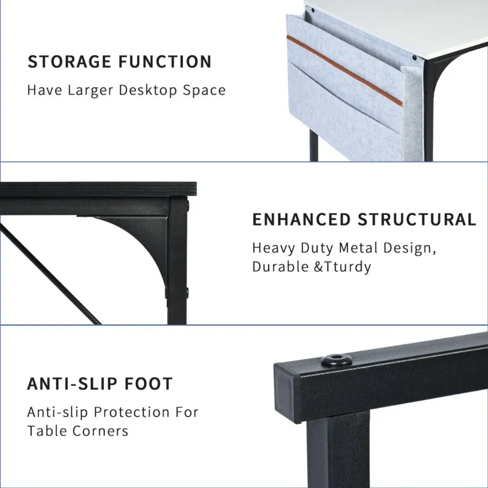 Atelier Du Nord - Bureau d'ordinateur Blanc / Noir Magasins Hart | Hart Stores