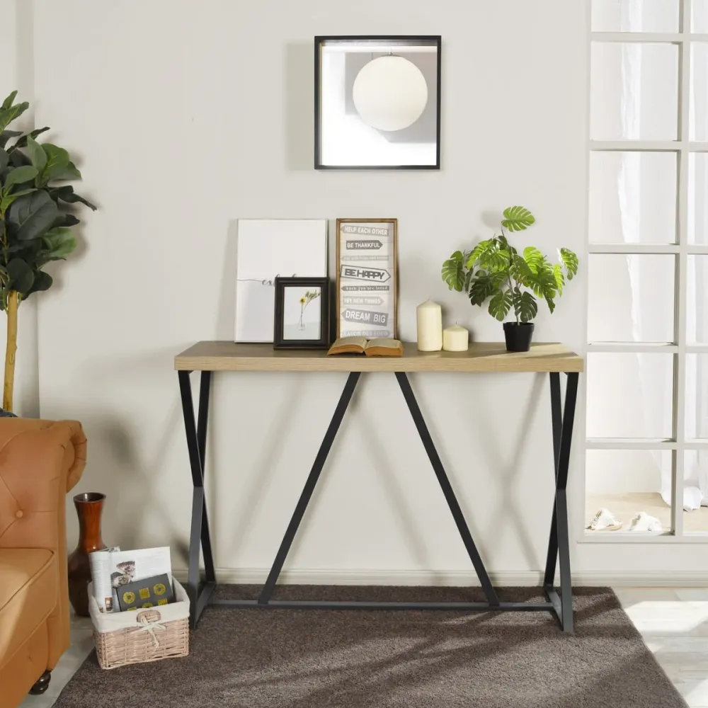 Atelier du Nord | Hess - Table console moderne couleur chêne Magasins Hart | Hart Stores