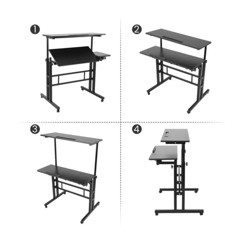 Bureau d'ordinateur noir réglable Magasins Hart | Hart Stores