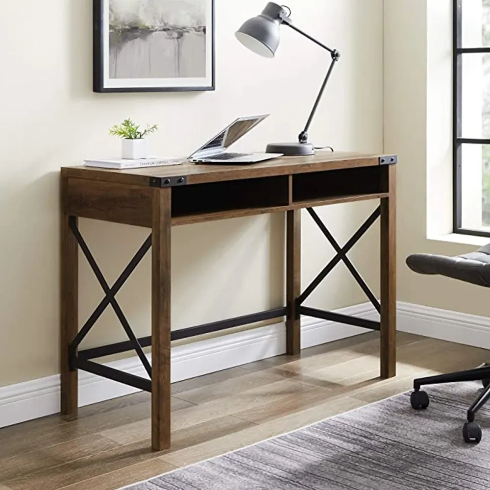 Bureau en métal et bois Gris Magasins Hart | Hart Stores