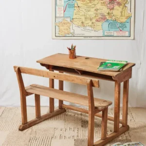 Edouard, le grand bureau d'écolier en bois clair N°540 MGB