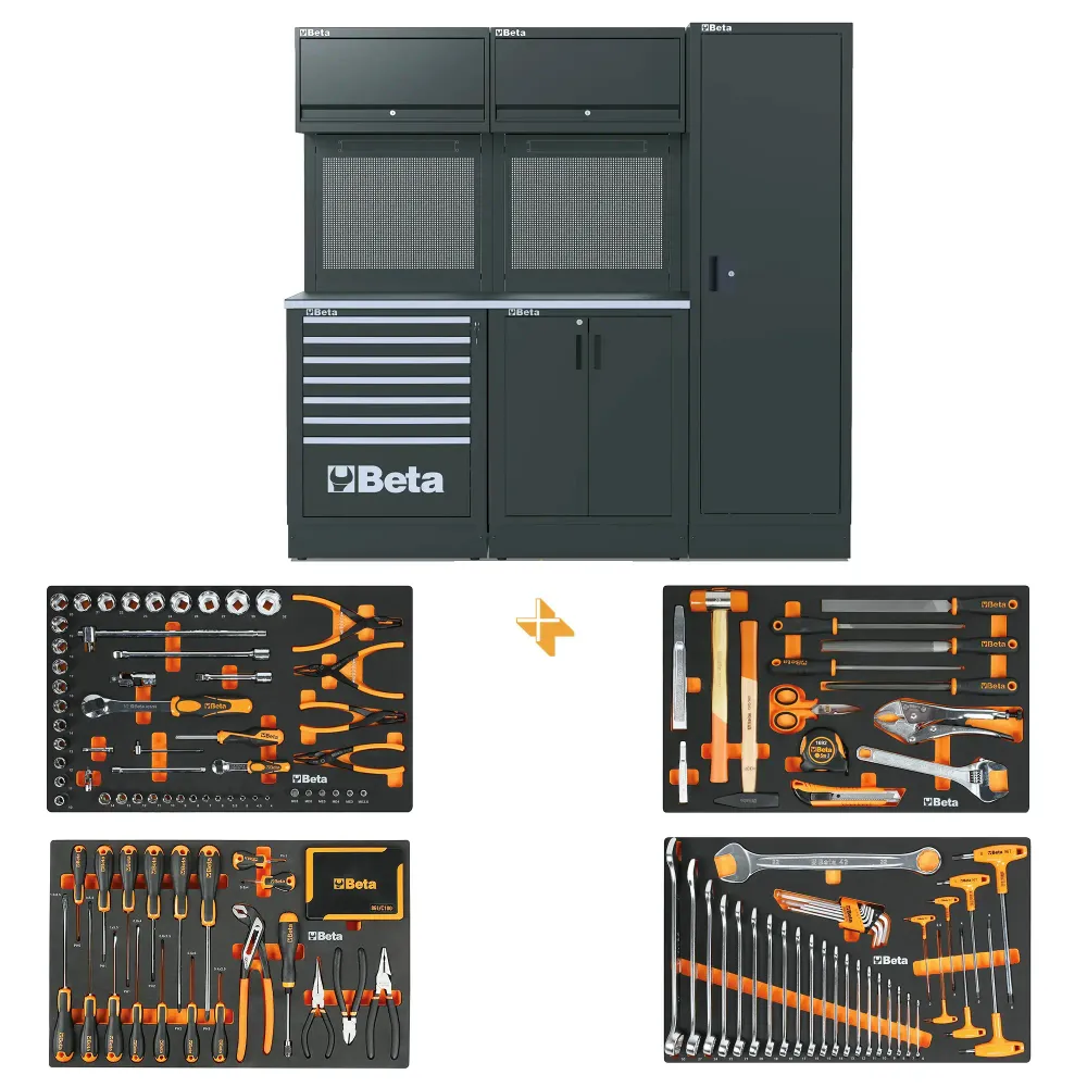 Mobilier d'atelier Beta RSC50 2.0 D avec 224 outils gratuits