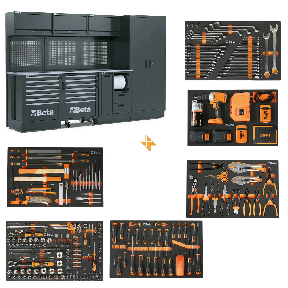 Mobilier d'atelier Beta RSC50 2.0 F avec 411 outils gratuits