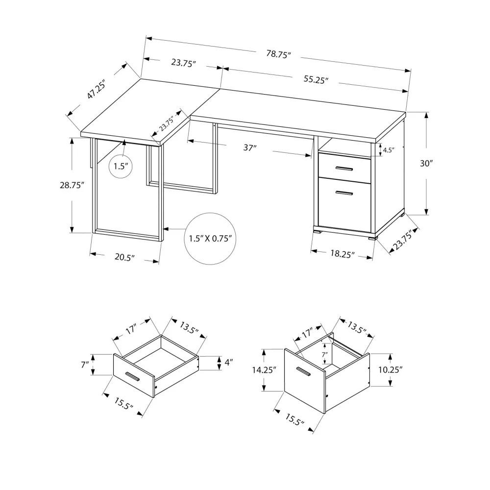 Monarch Bureaux Bureaux en L I 7258