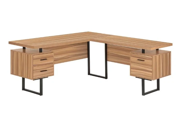 CLARA - Bureau en L 71" avec rangement Monarch