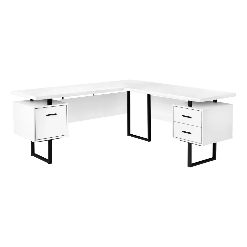 Monarch Bureau d'ordinateur - Métal blanc/noir I 7616