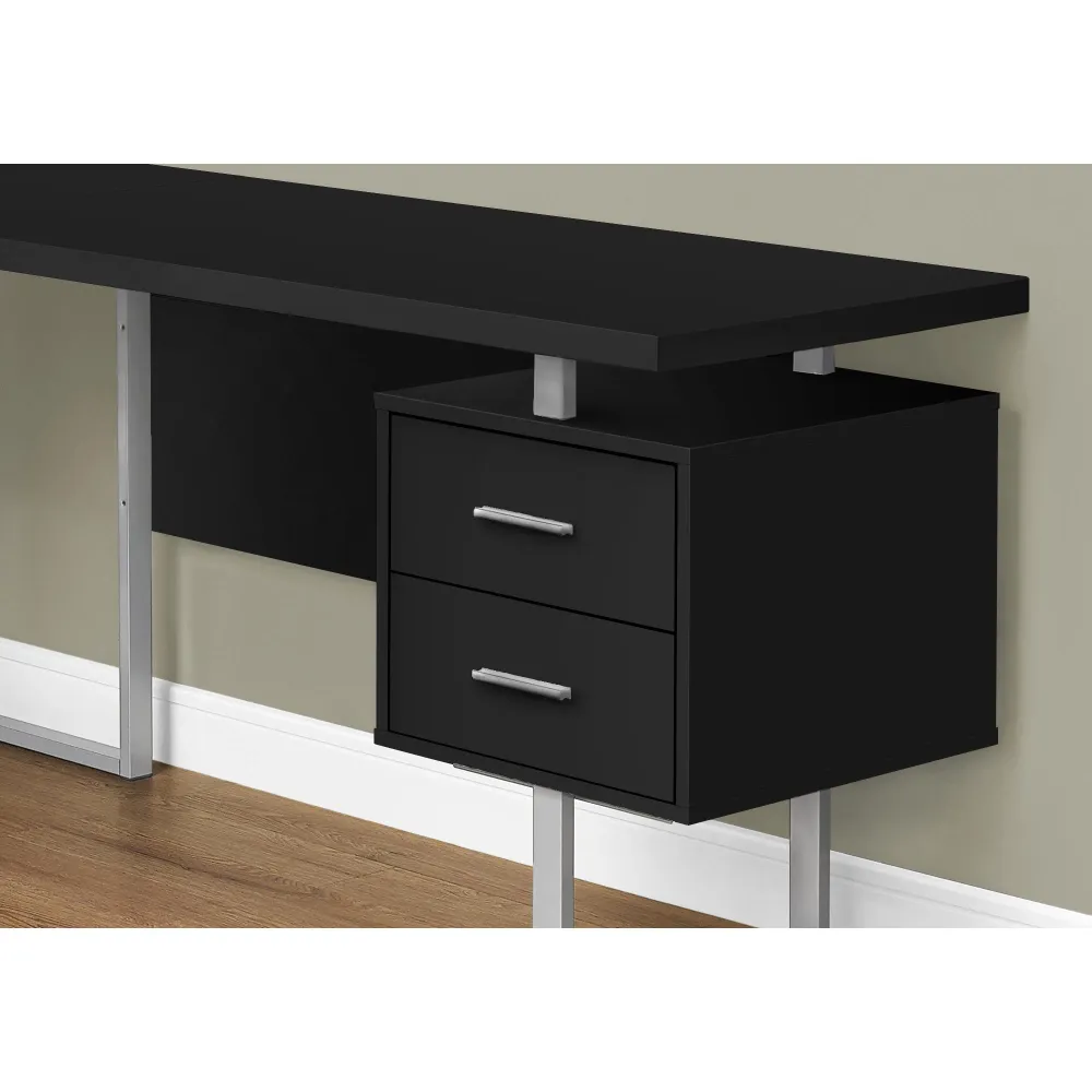 Monarch Bureau d'ordinateur - Métal noir/argent I 7619