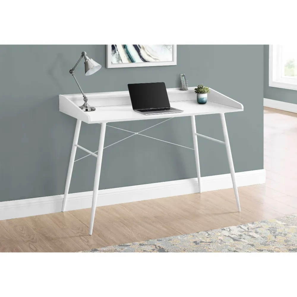 Alrik - Bureau de travail - 48 po - Blanc Monarch Specialties