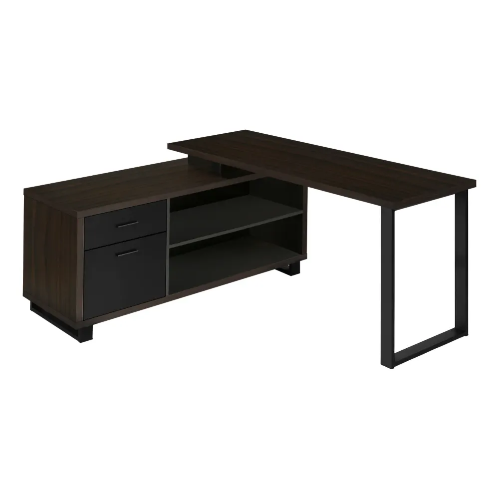 Lydie - Bureau de travail en coin Simili Monarch Specialties