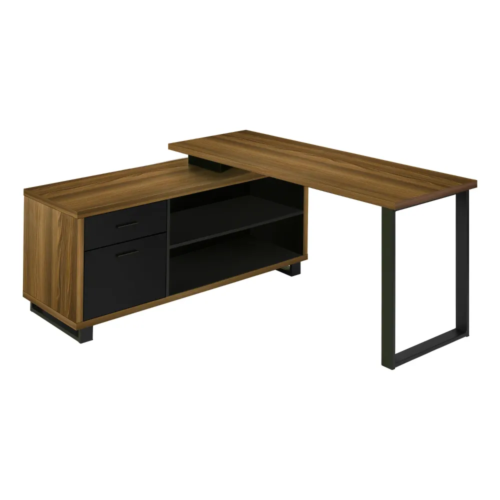 Lydie - Bureau de travail en coin Simili Monarch Specialties