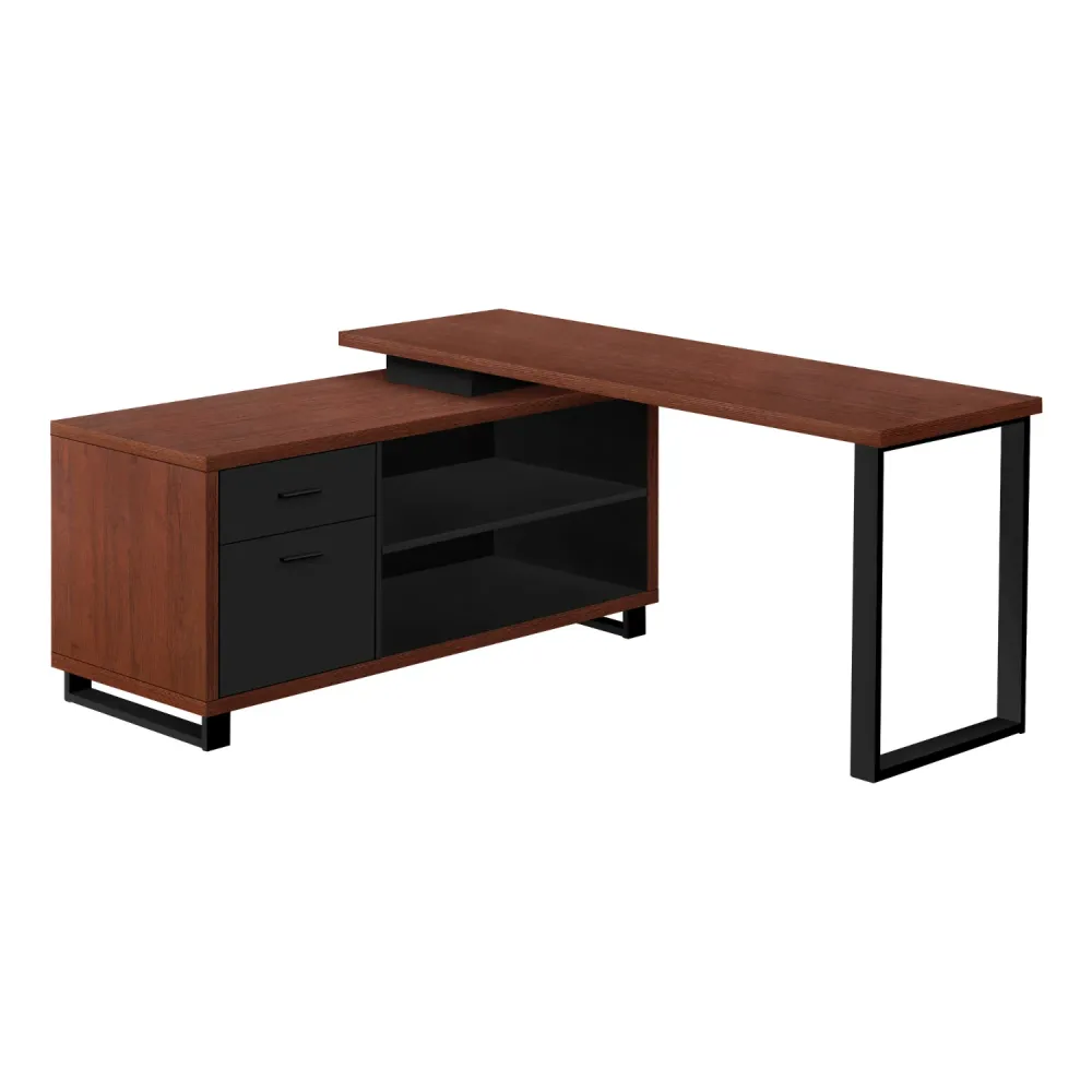 Lydie - Bureau de travail en coin Simili Monarch Specialties