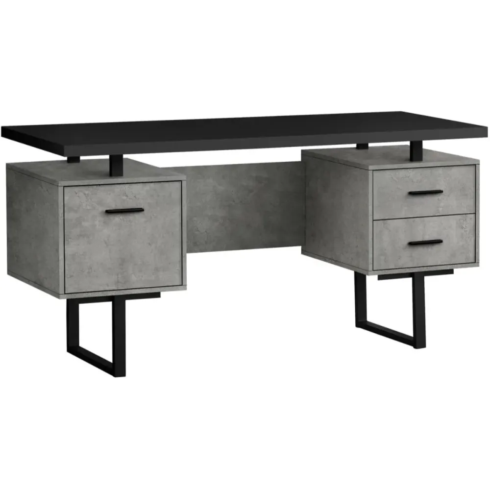Niko - Bureau de travail - 60 po Noir Monarch Specialties