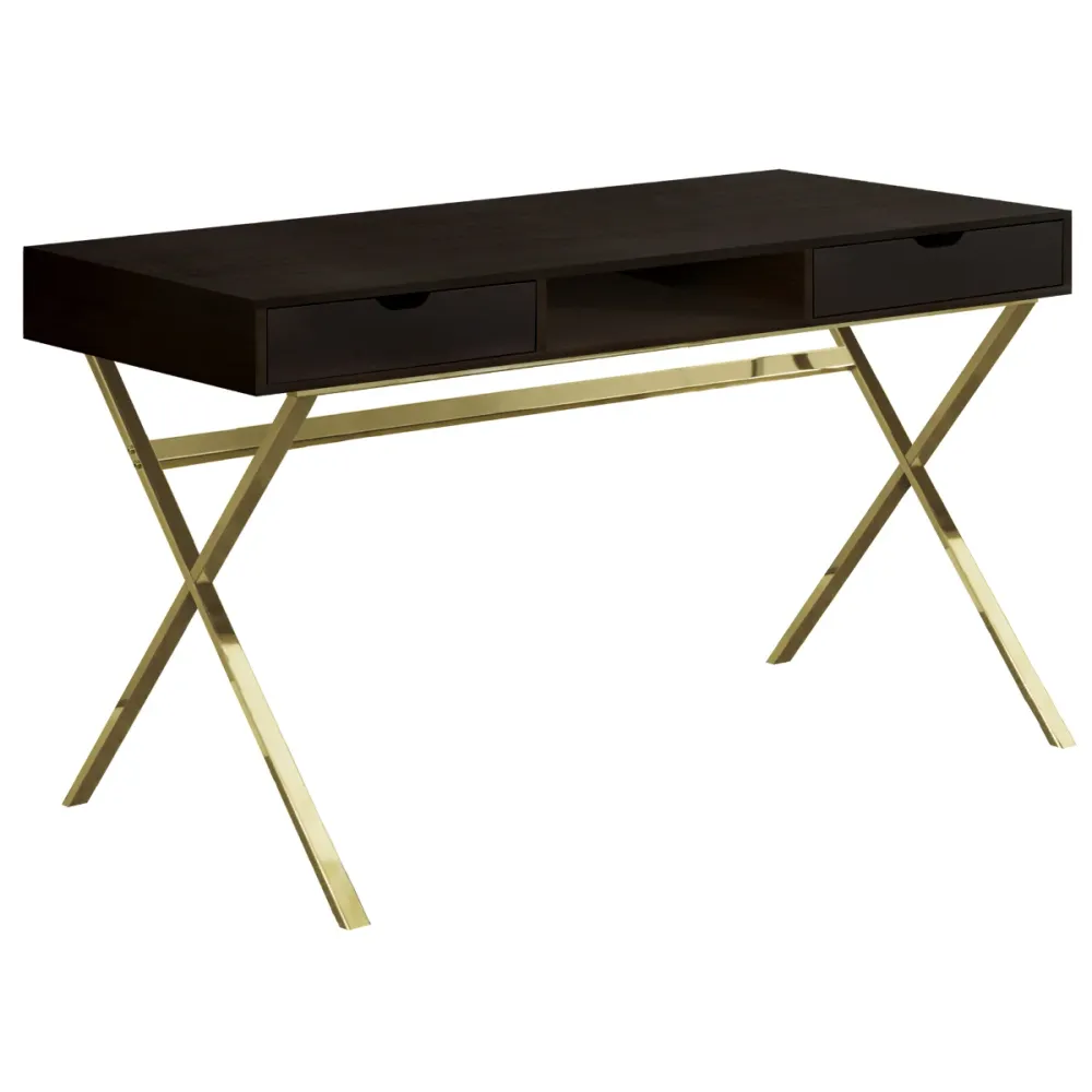 Solvea - Bureau de travail - 48 po Espresso Monarch Specialties