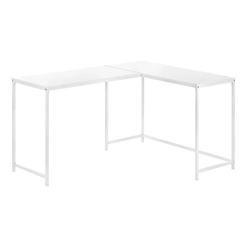 Vespera - Bureau de travail en coin Blanc Monarch Specialties